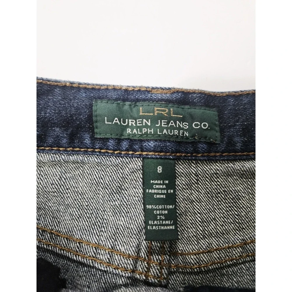 Ralph Lauren Jean Co. Denim Blue Skirt Women's Size 8 Knee Length Vintage - Picture 6 of 6
